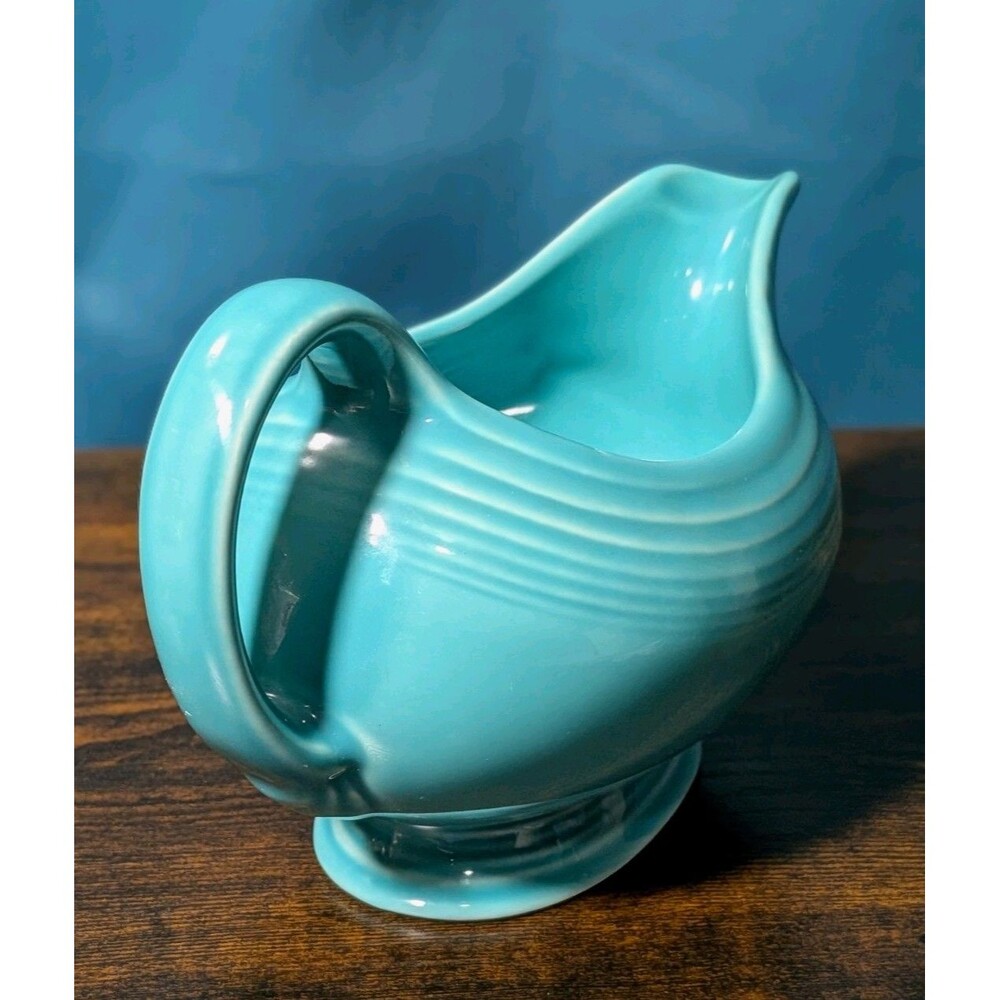 Fiesta Fiestaware Sea Mist Green Teal Gravy Boat - Picture 2 of 4